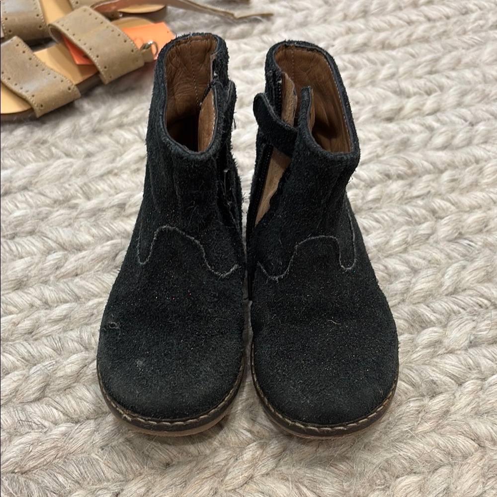 Pom D'Api Black Suede Ankle Boots